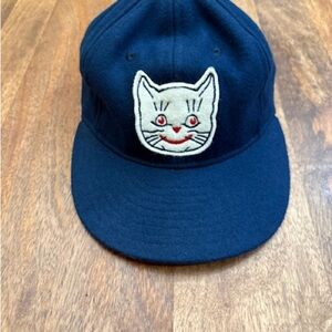 Ebbets Field Flannels Dark Blue Cat Emblem Cap